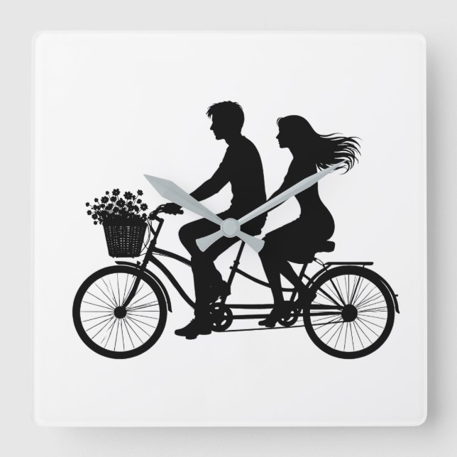 Relógio Quadrado Love built for 2 (Frente)