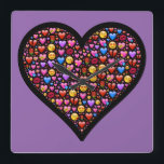 Relógio Quadrado Love Emoji Personalizado<br><div class="desc">www.leahg.me... ... ... ... ... ... ... ... ... ... ... ... ... ... ... Apresentado aqui é um dos muitos designs de tendências que atendem às necessidades da moda de 2016 e 2017. Visite nossa loja www.zazzle.com/trending2016* para ver a gama de cheios de roupas de moda, itens de decoração...</div>