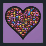 Relógio Quadrado Love Emoji Personalizado<br><div class="desc">www.leahg.me... ... ... ... ... ... ... ... ... ... ... ... ... ... ... Apresentado aqui é um dos muitos designs de tendências que atendem às necessidades da moda de 2016 e 2017. Visite nossa loja www.zazzle.com/trending2016* para ver a gama de cheios de roupas de moda, itens de decoração...</div>