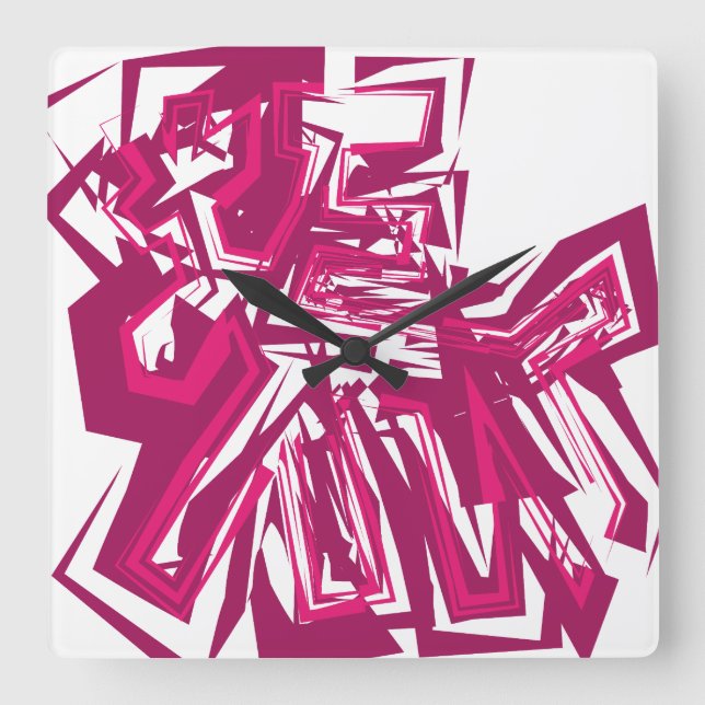 Relógio Quadrado LOVE GEOMESKY ANIMALS deer BY MASANSER (Frente)