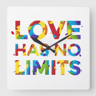 Relógio Quadrado Love Has No Limits