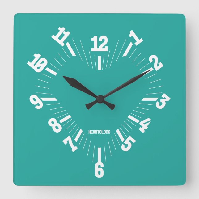 Relógio Quadrado Love HEART TIME BY MASANSER PIXELAT (Frente)
