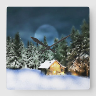 Relógio Quadrado Lua cheia do registro russo