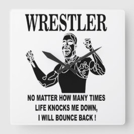 Relógio Quadrado Luta Inspiracional do Wrestler