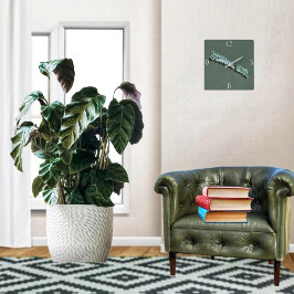 Relógio Quadrado Luz-3D da Escola