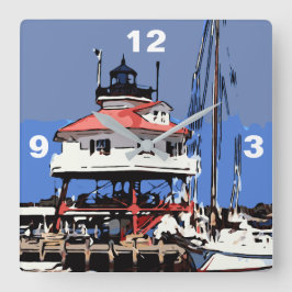 RELÓGIO QUADRADO LUZ DO PONTO DE TAMBOR