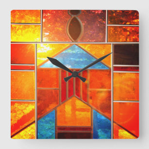 Relógio Quadrado Luz mágica que sai das janelas