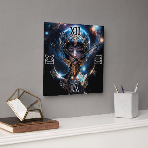 Relógio Quadrado Lycenia A Luz dos Céus por Xzendor7