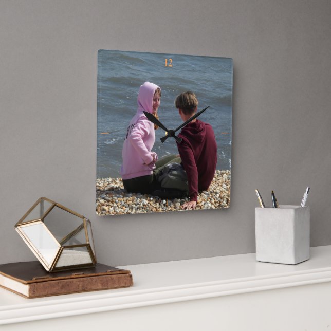 Relógio Quadrado Lyme Love. (Escritório)