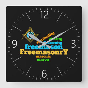 Relógio Quadrado Maçonaria