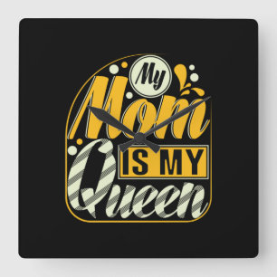 Relógio Quadrado Mãe Presente Minha Mãe É Minha Rainha