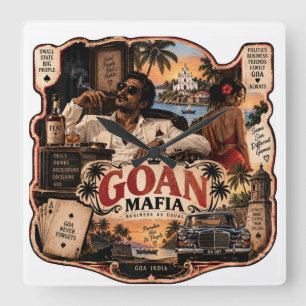 Relógio Quadrado Máfia de Goa – Orgulho de Goa