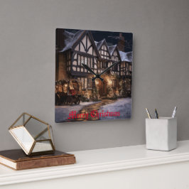 Relógio Quadrado Magia do Natal Russo