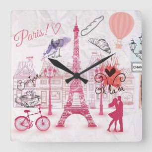 Relógio Quadrado Mágica de Paris