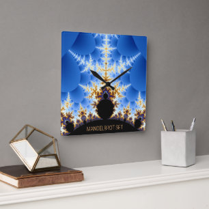 Relógio Quadrado Magnifico Mandelbrot Fractal