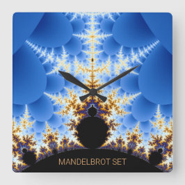 Relógio Quadrado Magnifico Mandelbrot Fractal