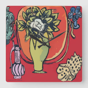 Relógio Quadrado Magolia em Vase, após Matisse