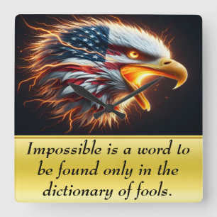 Relógio Quadrado Majestade Patriótica