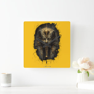 Relógio Quadrado Malícia Antiga Faraó Egípcio Negro