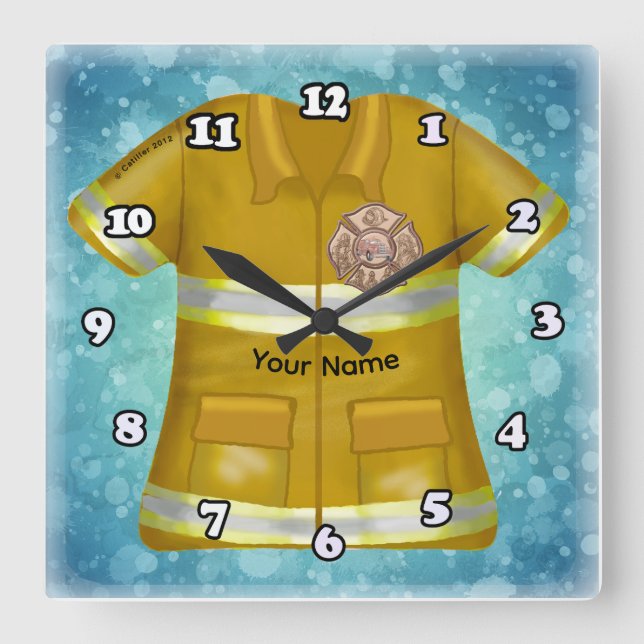 Relógio Quadrado Maltese Cross  Firefighter  (Frente)