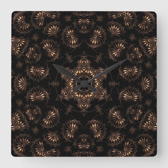 Relógio Quadrado Mandala da Idade do Bronze (Frente)