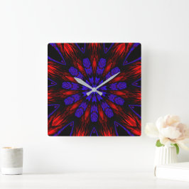 Relógio Quadrado Mandala Sudoeste Hippie Boho Chic Bohemian