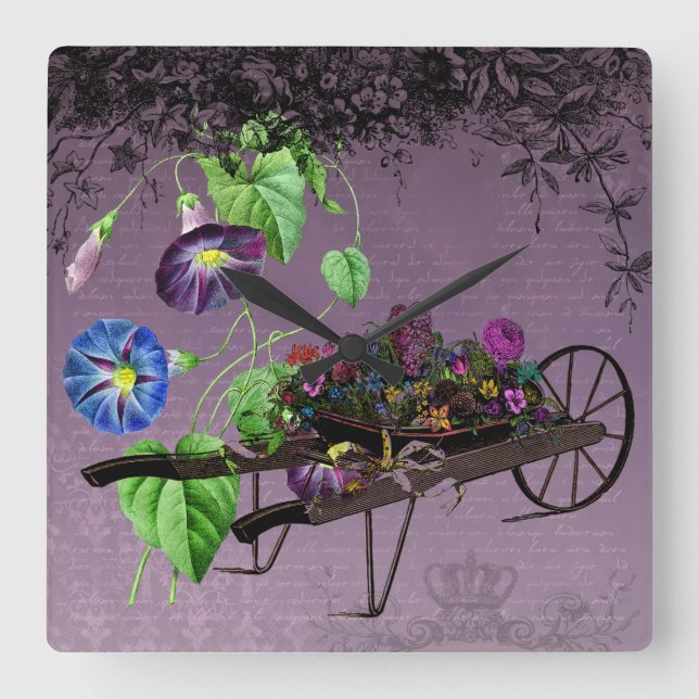 Relógio Quadrado Manhã Glória - Muro de Verão (Frente)