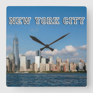 Relógio Quadrado Manhattan Skyline Nova Iorque EUA