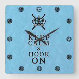 Relógio Quadrado Manter Gancho Calmo Na Sala Do Artesanato Crochet