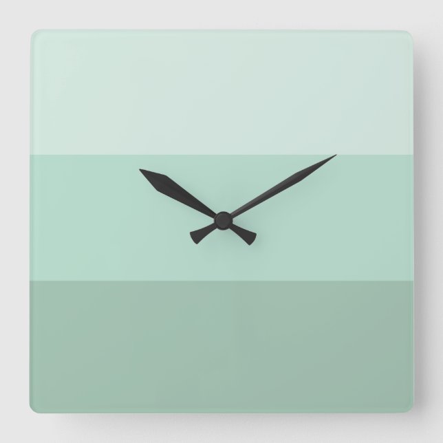 Relógio Quadrado Mão Verde Estimulada (Frente)