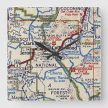 Mapa da Vintagem da Arizona Jerome