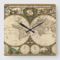 Mapa do mundo 1660 da antiguidade por Frederick de