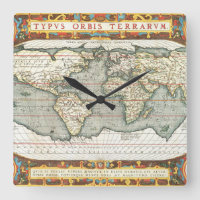 Mapa do Mundo Vintage de Abraham Ortelius 1587-159
