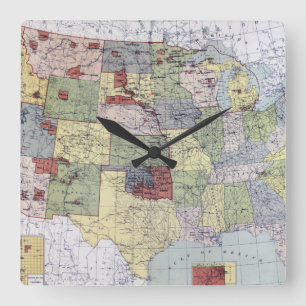 RELÓGIO QUADRADO MAPA: RESERVAS, 1892