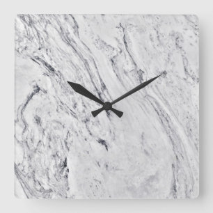 Relógio Quadrado Marble Stone Pattern Acrylic Wall Clock