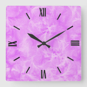 Relógio Quadrado Marble swirl print - soft violet