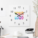 Relógio Quadrado Marca do Promocional de logotipo da empresa person<br><div class="desc">Adicione seu logotipo corporativo personalizado para criar um relógio exclusivo na parede. Torna um promocional de excelente oferecido ou presente corporativo para clientes,  fornecedores,  funcionários ou outras pessoas especiais. Escolha entre diferentes formas e tamanhos de relógio. Nenhuma quantidade mínima,  nenhuma taxa de configuração.</div>