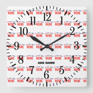 RELÓGIO QUADRADO MARCA VERIFICADA BRANCA PERSONALIZÁVEL MODERNA