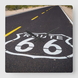 Relógio Quadrado Marcador de rodovia Route 66, Arizona