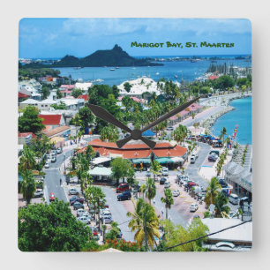 Relógio Quadrado Marigot Bay, Rua.