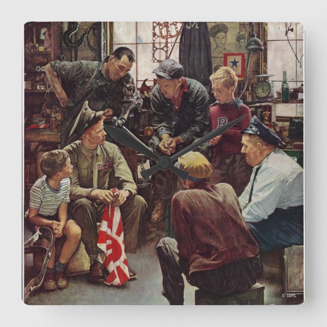 Relógio Quadrado Marinha de Emergência (Frente)