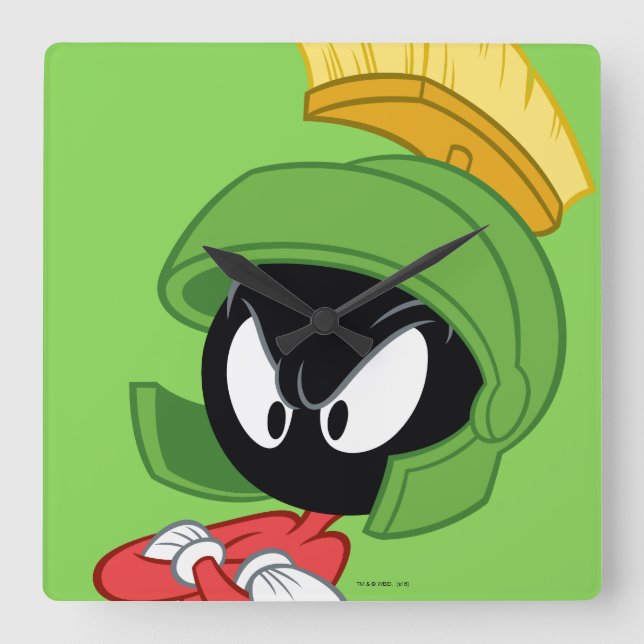 Relógio Quadrado MARVIN MARTIAN™| Armas atravessadas (Frente)