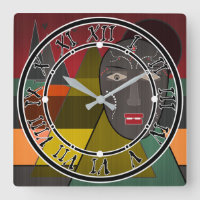 Máscara abstrato africana em cores retrorativas de