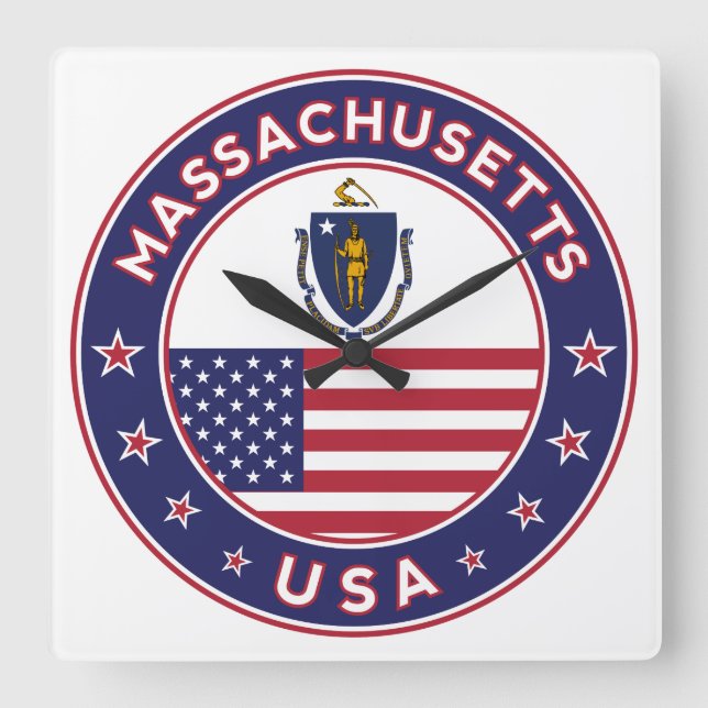 Relógio Quadrado Massachusetts (Frente)