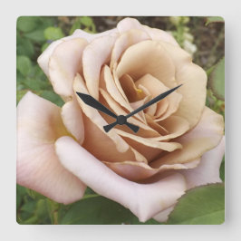 Relógio Quadrado Mauve Rosa