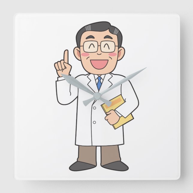 Relógio Quadrado Médico (Frente)