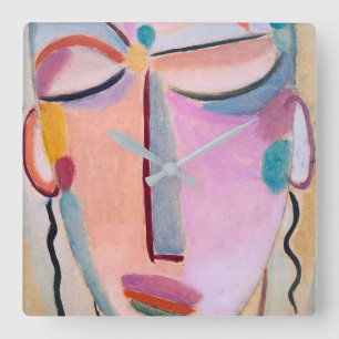 Relógio Quadrado Meditação Alexej von Jawlensky - Arte Figurativa