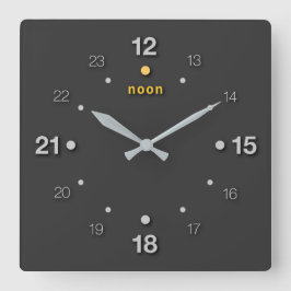 Relógio Quadrado meio-dia