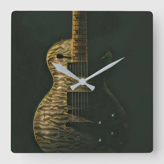Relógio Quadrado Melhor guitarrista de sempre (Frente)