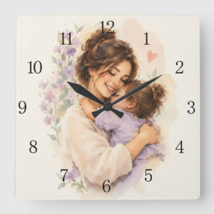 Relógio Quadrado melhor mãe de todos os tempos Presente de aniversá